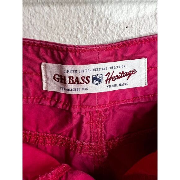 G. H. Bass 2-Button Longer Length Cotton Shorts. Pink. Size 4 - Picture 4 of 10